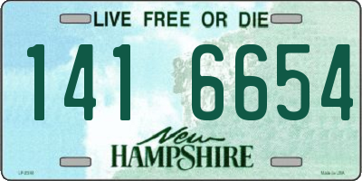NH license plate 1416654