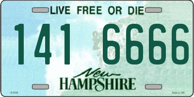 NH license plate 1416666