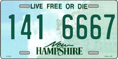 NH license plate 1416667