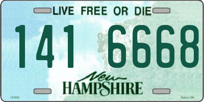 NH license plate 1416668