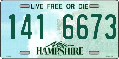 NH license plate 1416673