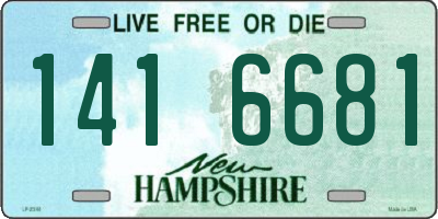 NH license plate 1416681