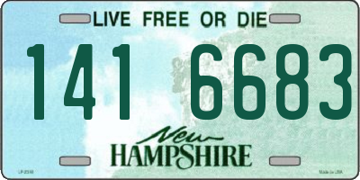 NH license plate 1416683