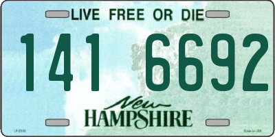 NH license plate 1416692