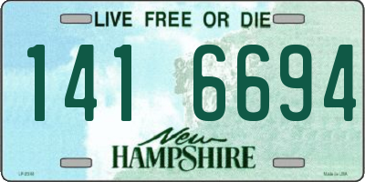 NH license plate 1416694