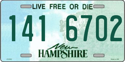 NH license plate 1416702