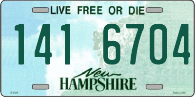 NH license plate 1416704