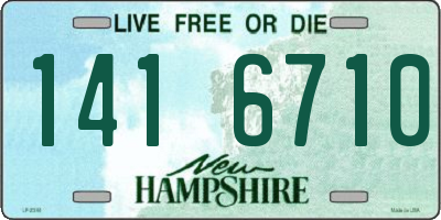 NH license plate 1416710