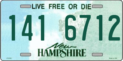 NH license plate 1416712