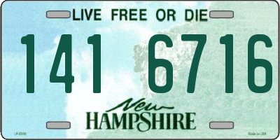 NH license plate 1416716