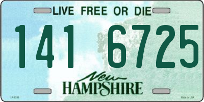 NH license plate 1416725