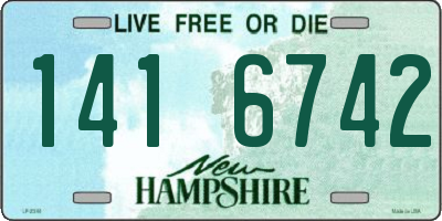 NH license plate 1416742
