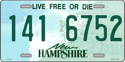 NH license plate 1416752