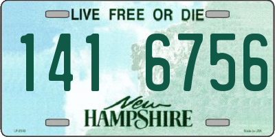 NH license plate 1416756