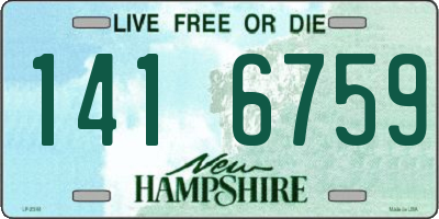 NH license plate 1416759