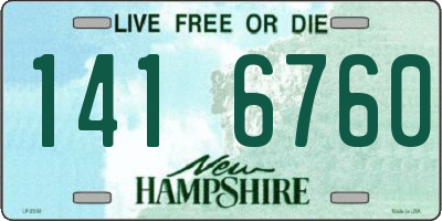 NH license plate 1416760