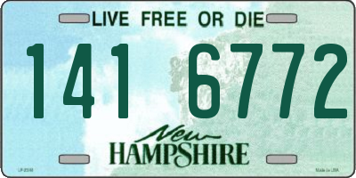 NH license plate 1416772