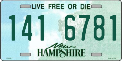 NH license plate 1416781