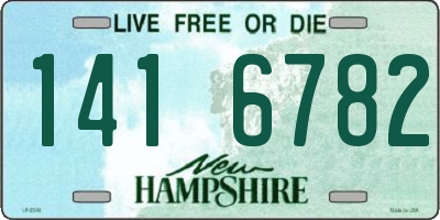 NH license plate 1416782