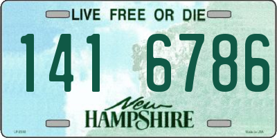 NH license plate 1416786