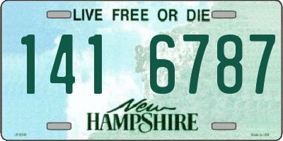 NH license plate 1416787