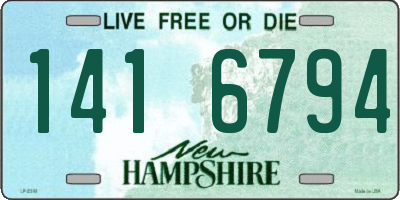 NH license plate 1416794