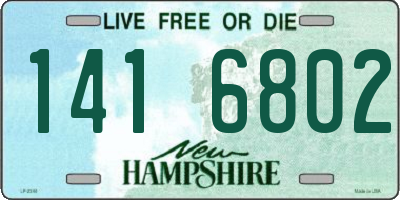 NH license plate 1416802