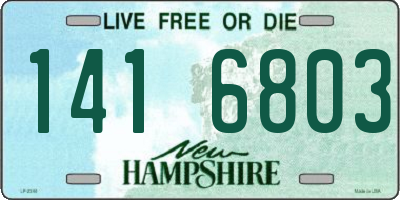 NH license plate 1416803