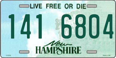 NH license plate 1416804