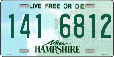 NH license plate 1416812