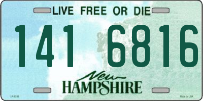 NH license plate 1416816