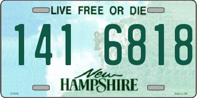 NH license plate 1416818