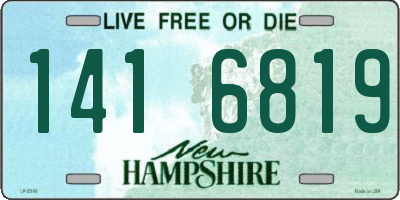NH license plate 1416819