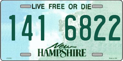 NH license plate 1416822