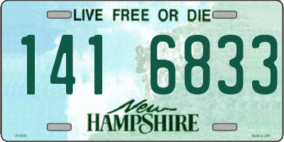 NH license plate 1416833