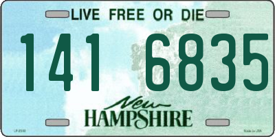 NH license plate 1416835
