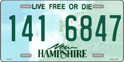 NH license plate 1416847