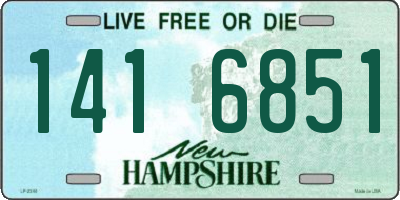 NH license plate 1416851
