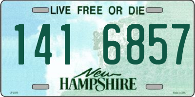 NH license plate 1416857