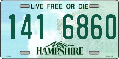 NH license plate 1416860