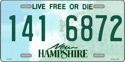NH license plate 1416872