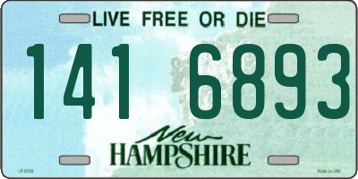NH license plate 1416893