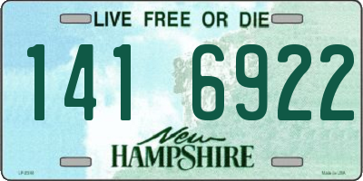 NH license plate 1416922