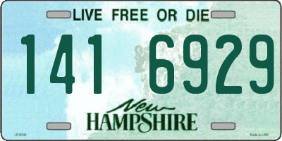 NH license plate 1416929