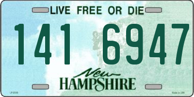 NH license plate 1416947
