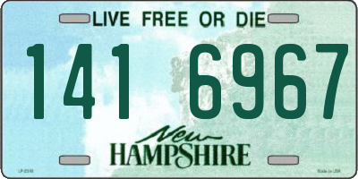 NH license plate 1416967