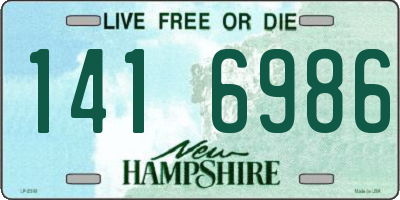 NH license plate 1416986