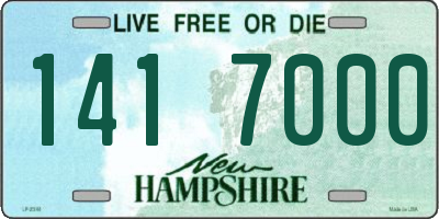 NH license plate 1417000