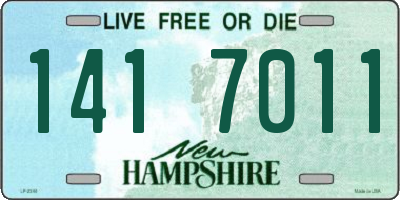 NH license plate 1417011