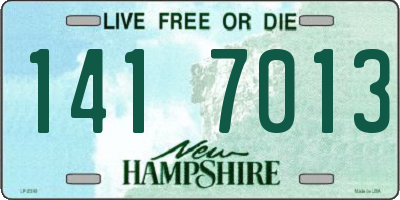 NH license plate 1417013